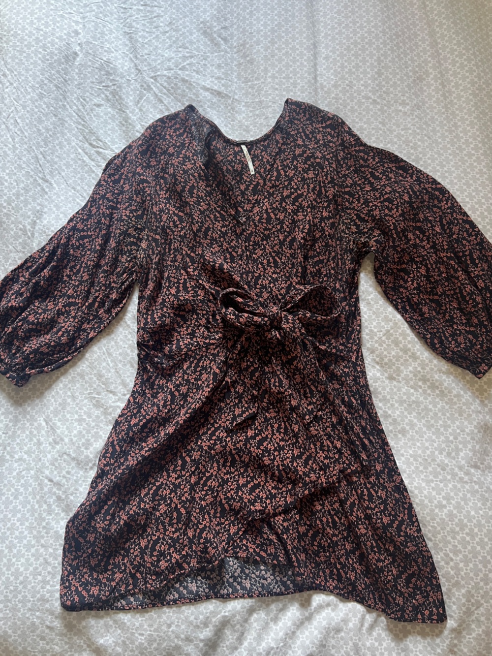 Free People Floral Tie-Waist Tunic